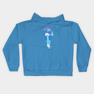 Gore Girl (Blue) Kids Hoodie